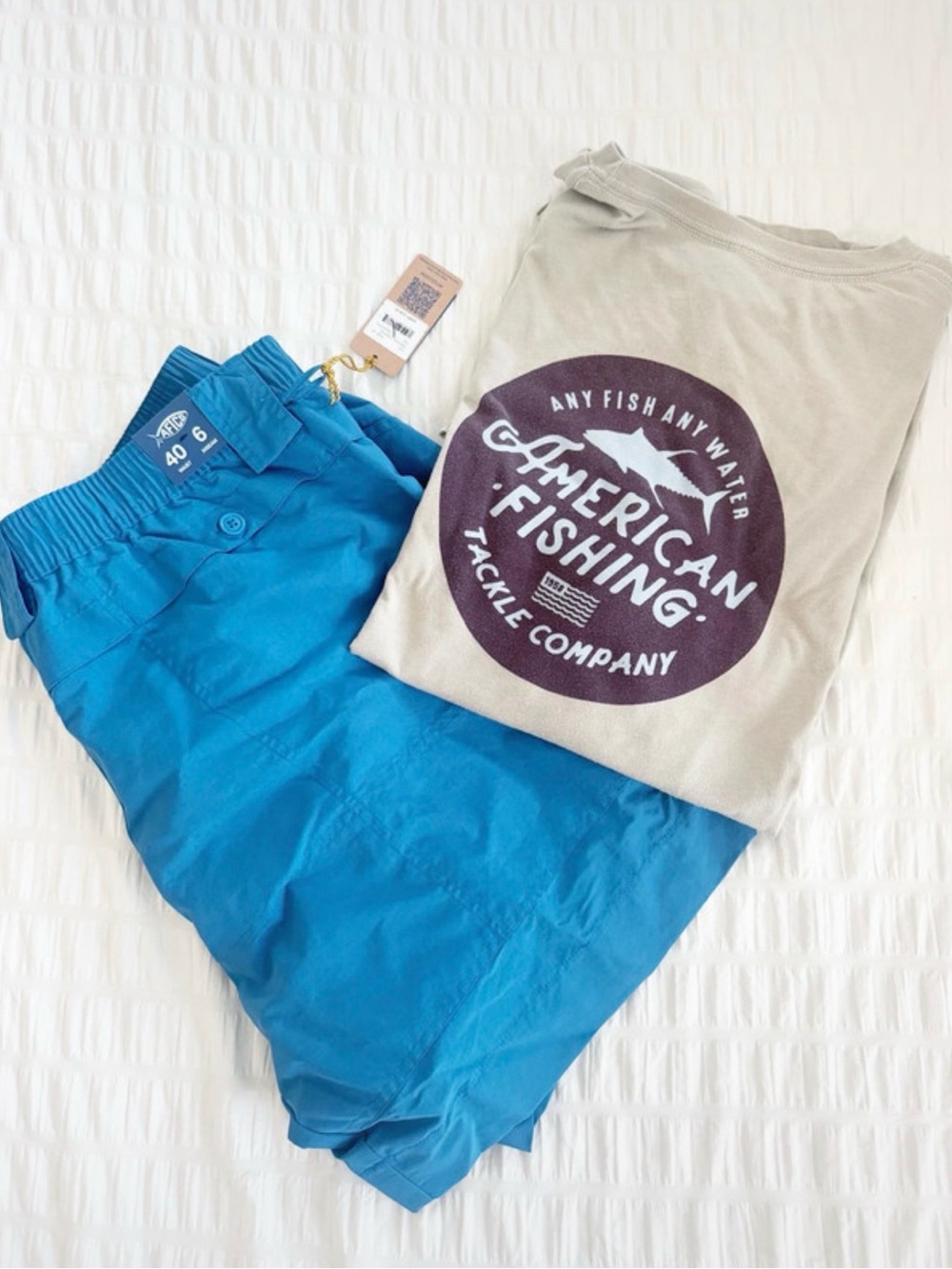 Mens AFTCO Outfit Fishing Bundle NWT shorts size 40 XXL t shirt